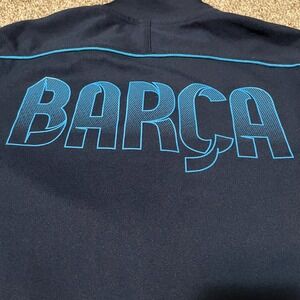 Nike FC Barcelona Track Jacket Zip Up Blue Mens Size Small Soccer Football